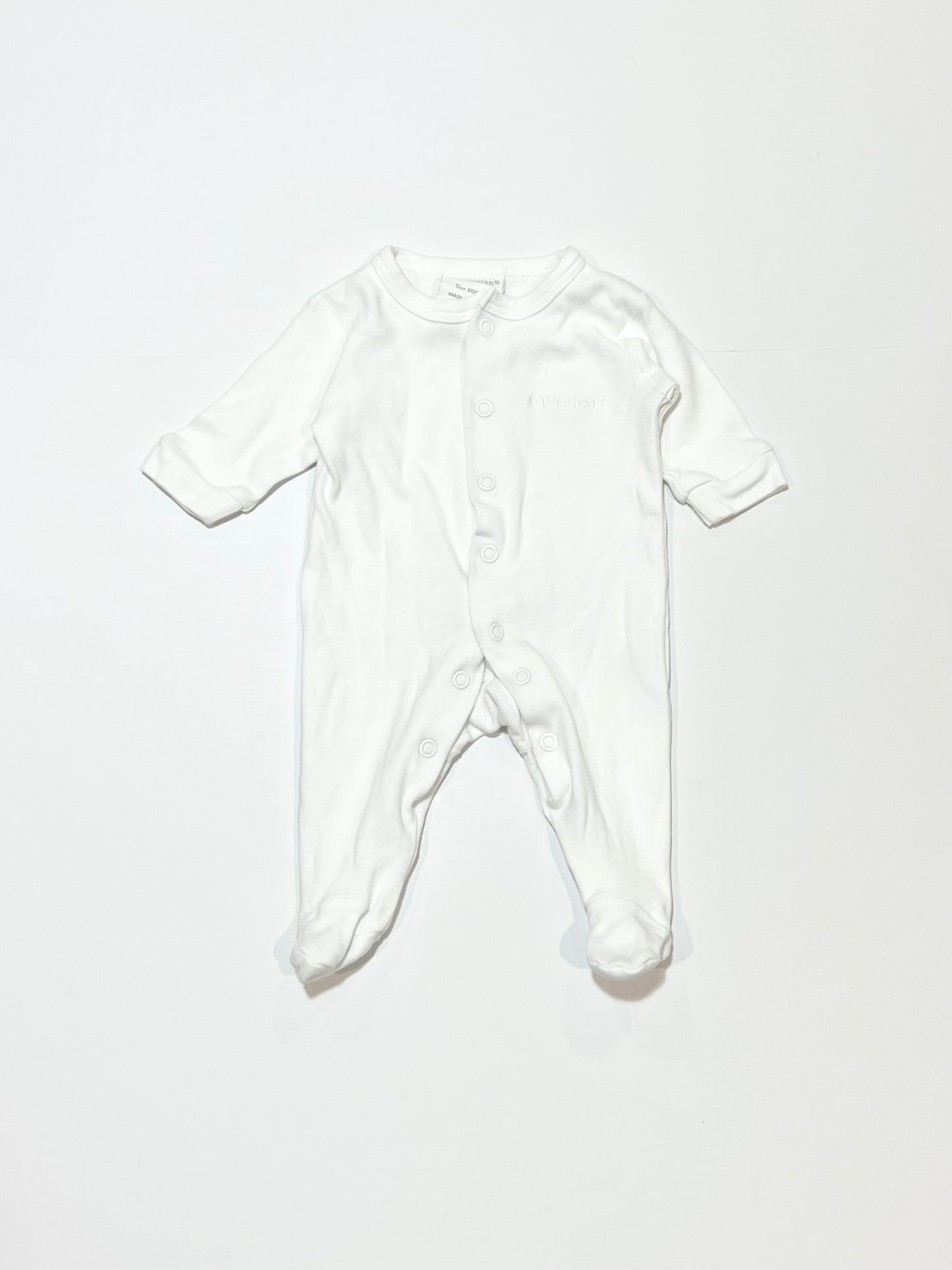 White onesie - Size 00000