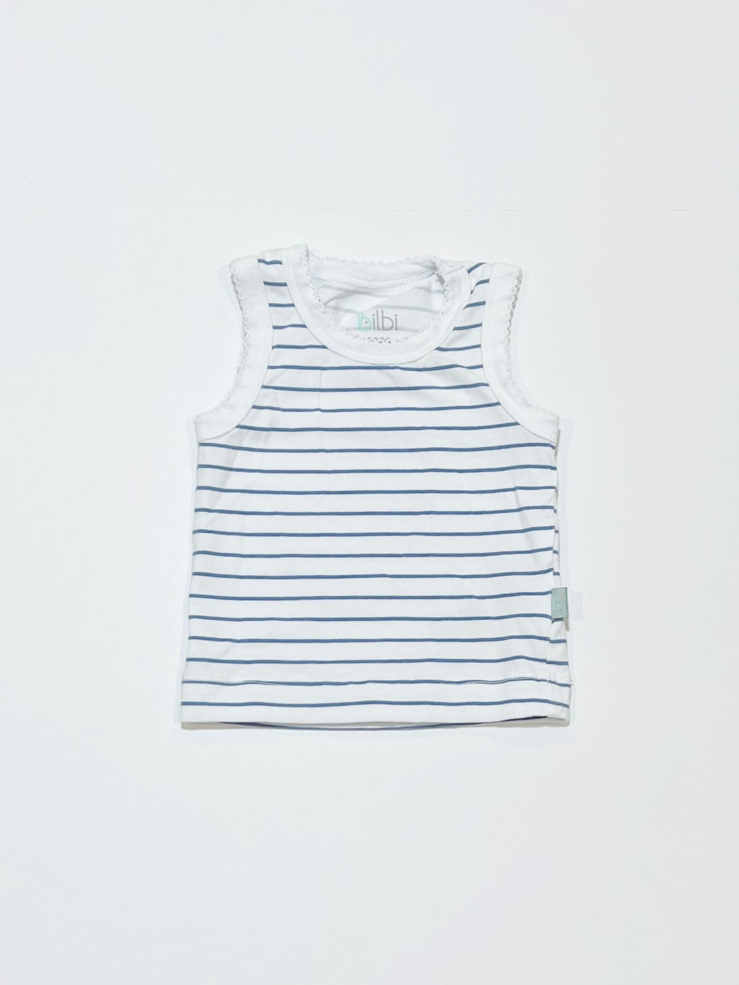 Blue striped singlet - Size 0000