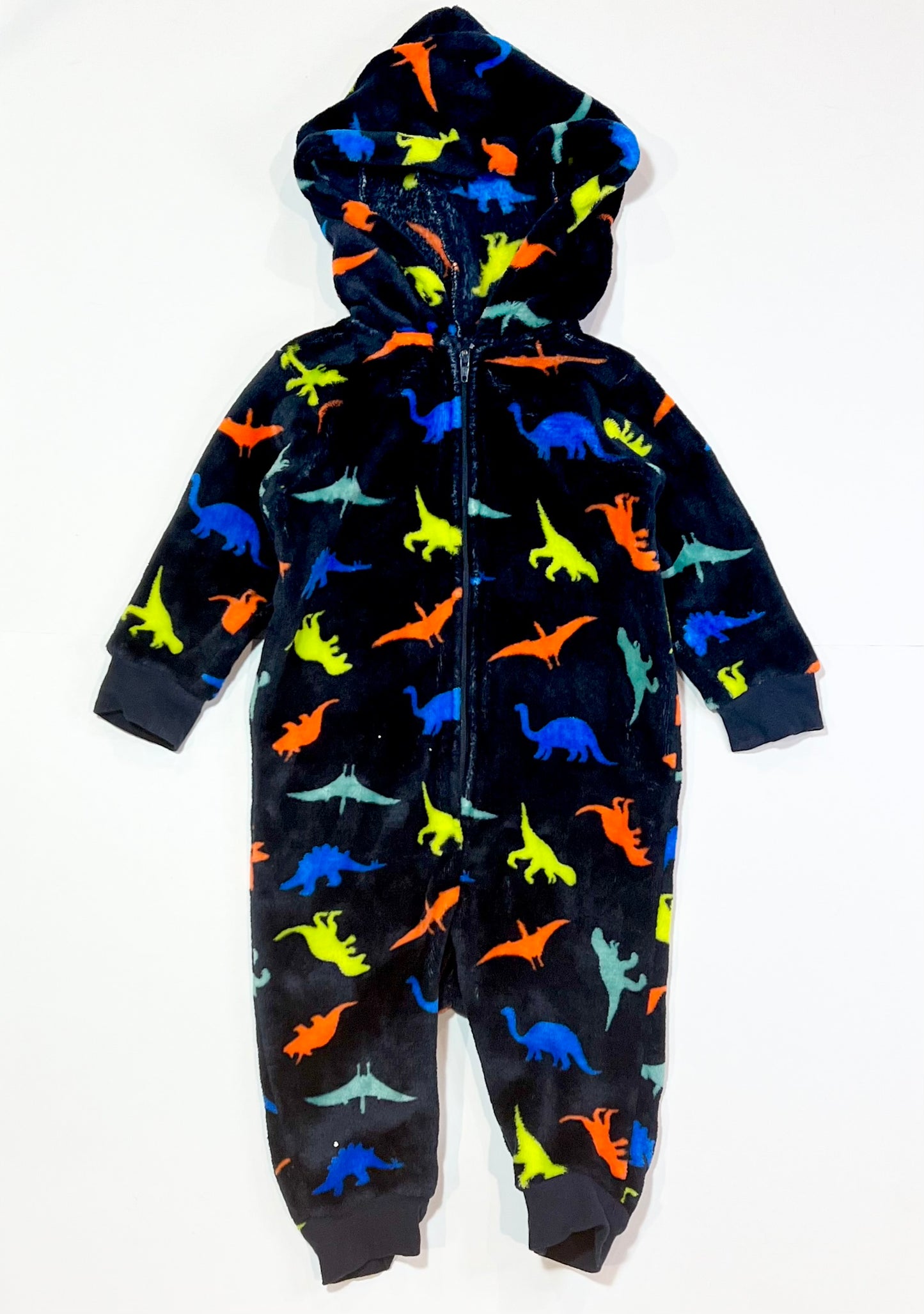 Fleece dinosaur zip onesie - Size 1