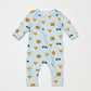 Blue animal zip onesie - Size 0000
