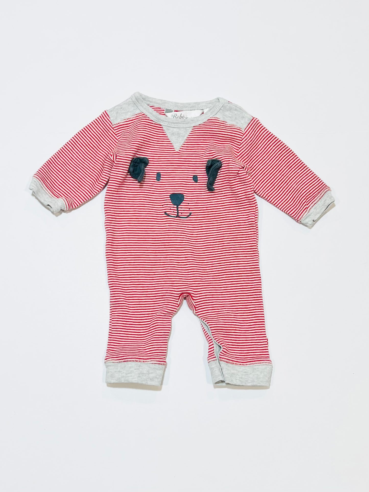 Red striped onesie - Size 0000