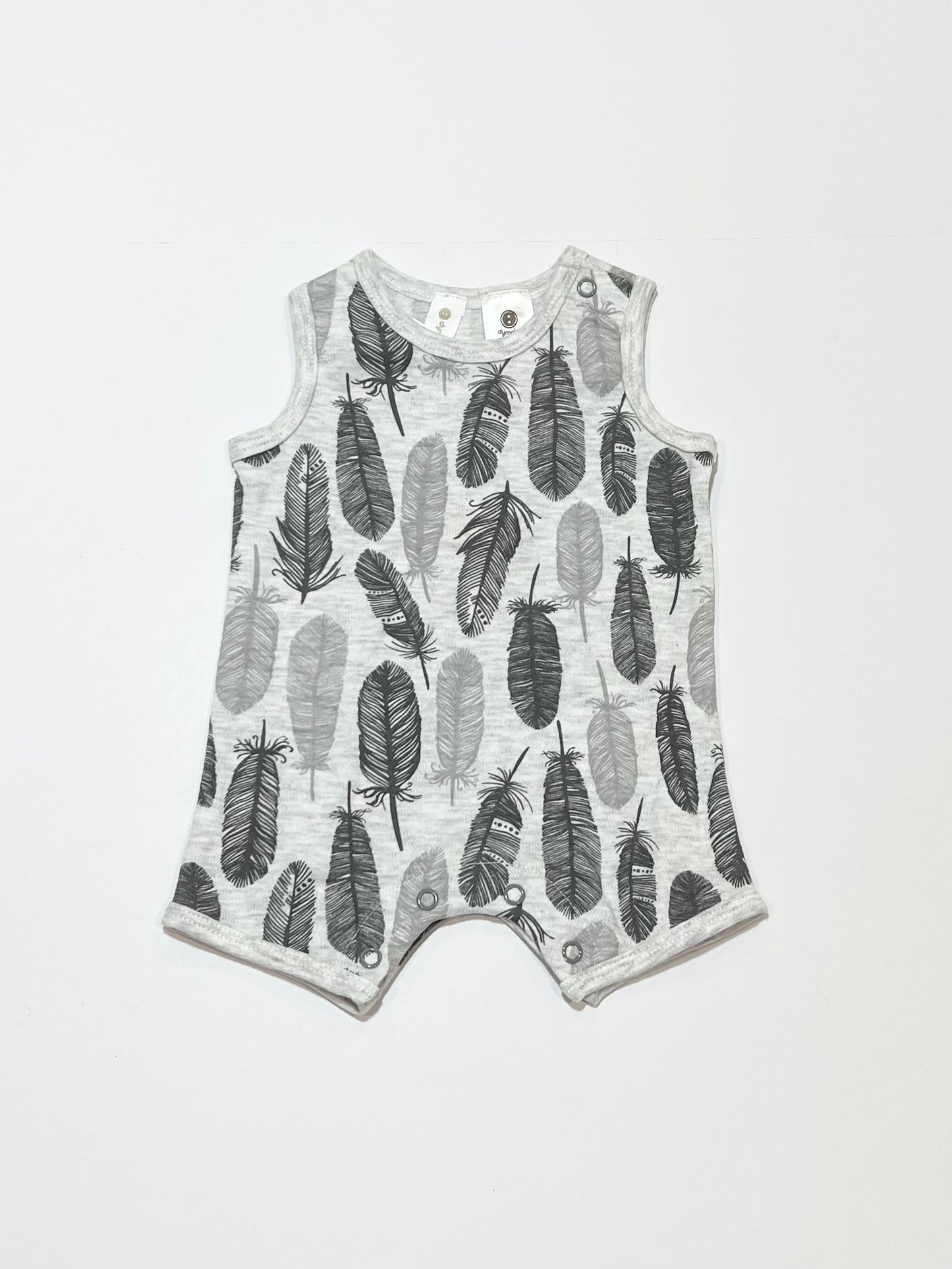 Grey feather romper - Size 0000