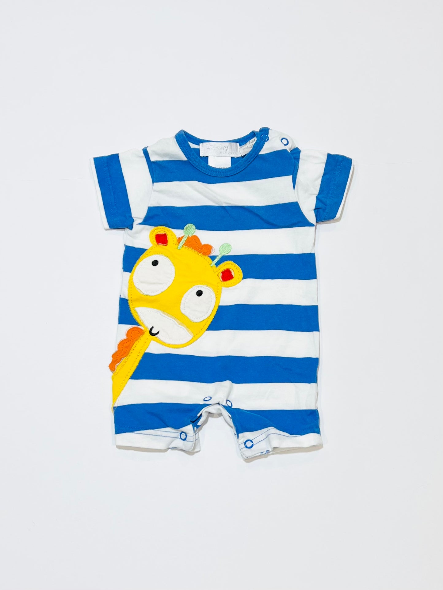 Blue stripe romper - Size 0000