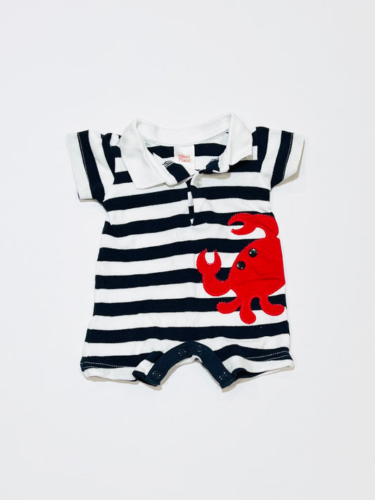 Striped crab romper - Size 0000