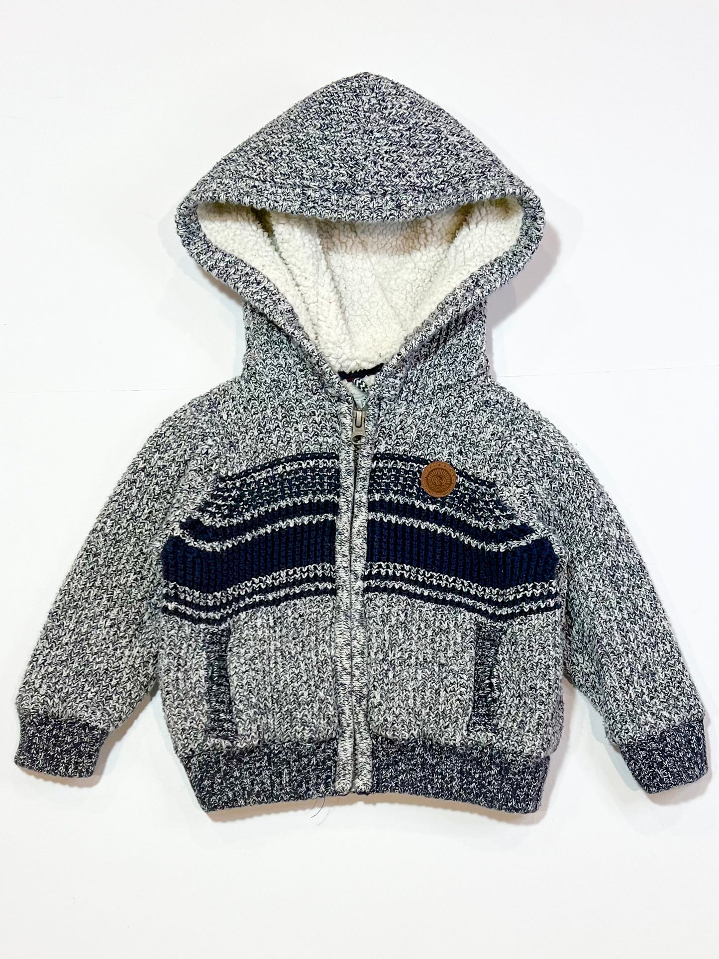 Knit sherpa hoodie - Size 1