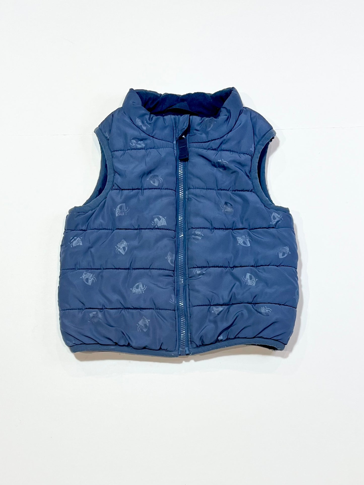 Blue elephants puffer vest - Size 1