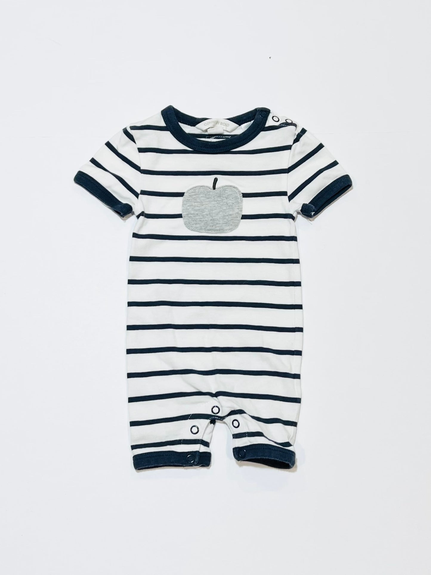 Striped apple romper - Size 0000