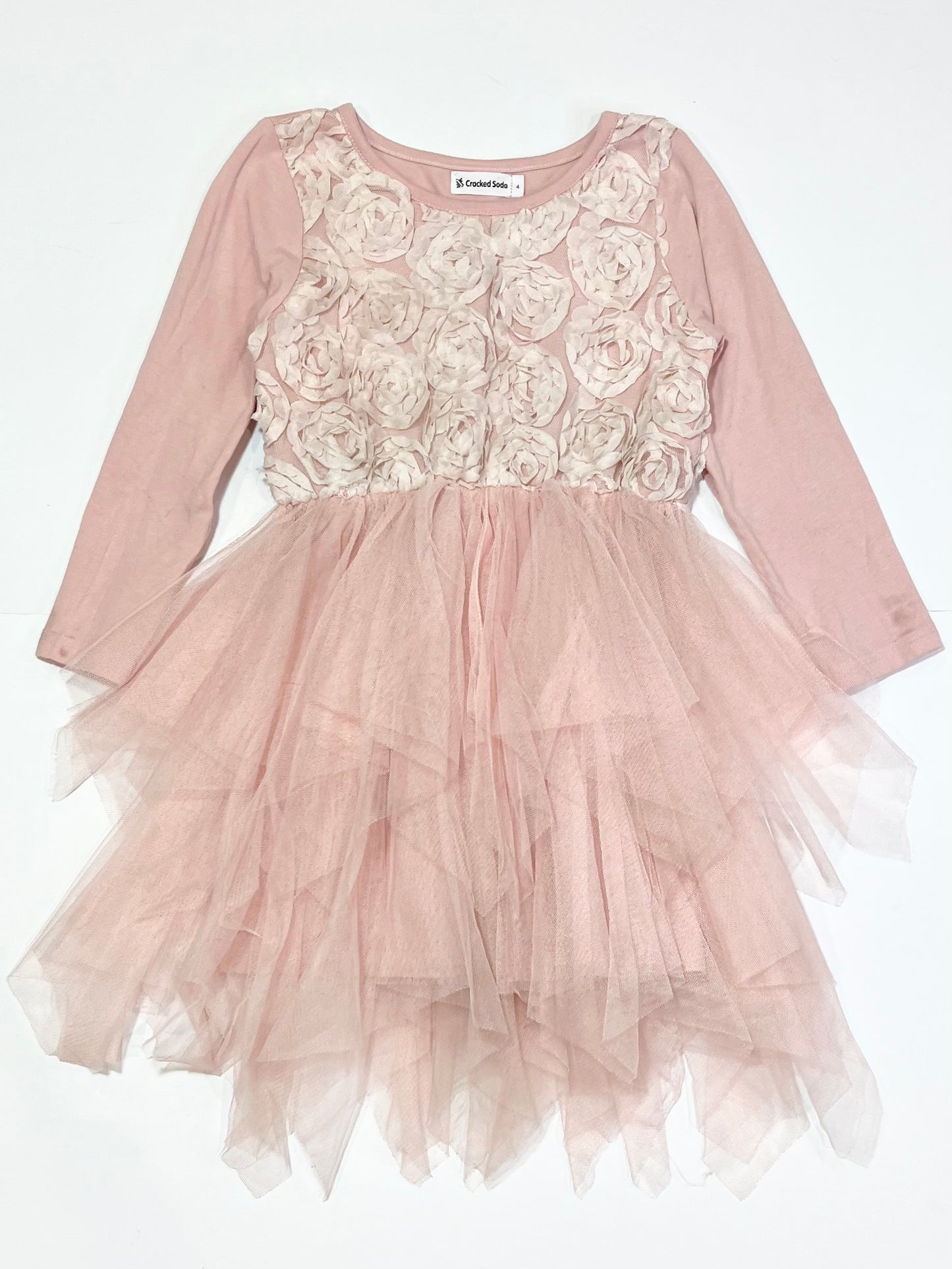 Dusty pink tulle dress - Size 4