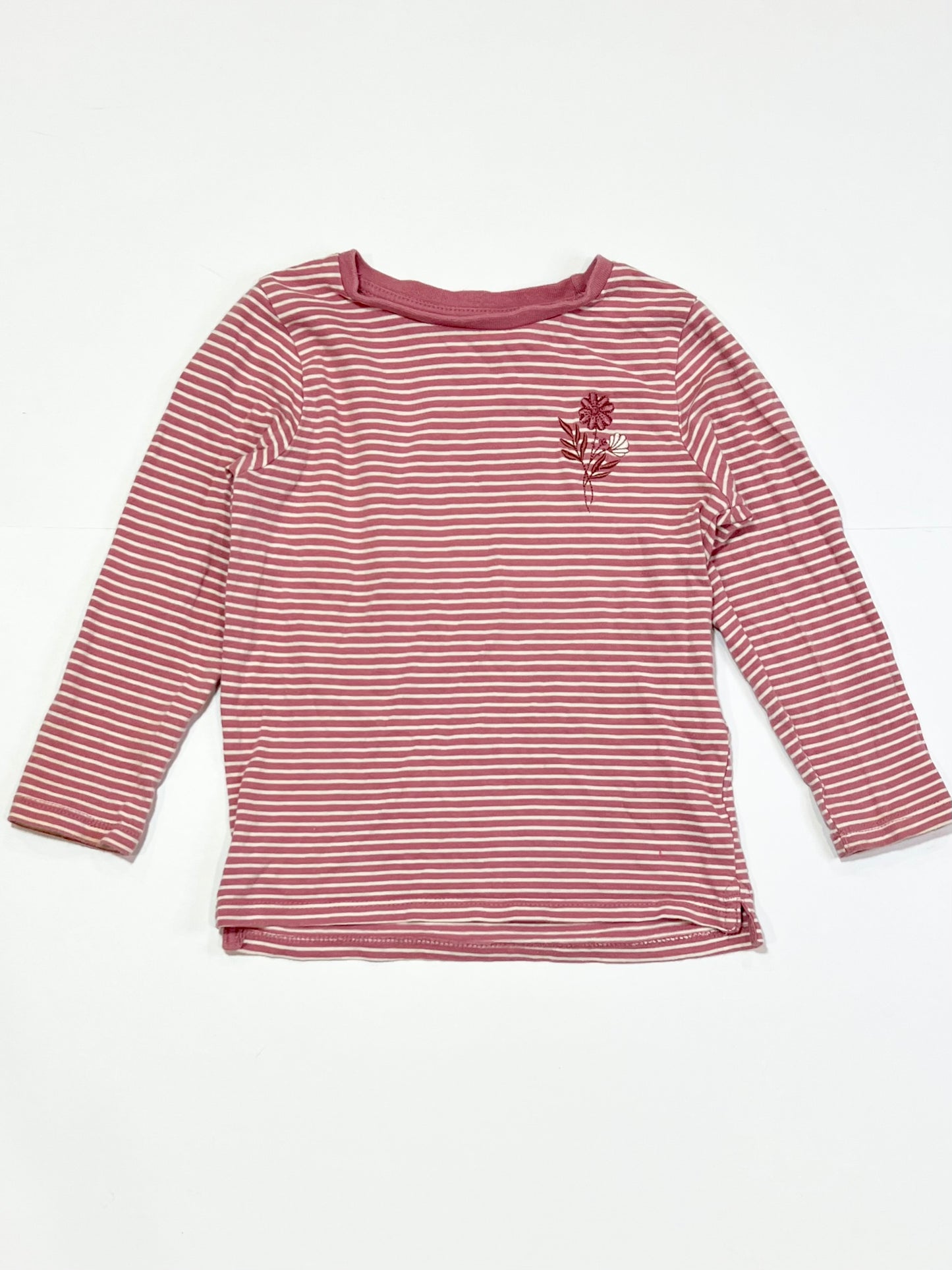 Striped embroidered top - Size 4