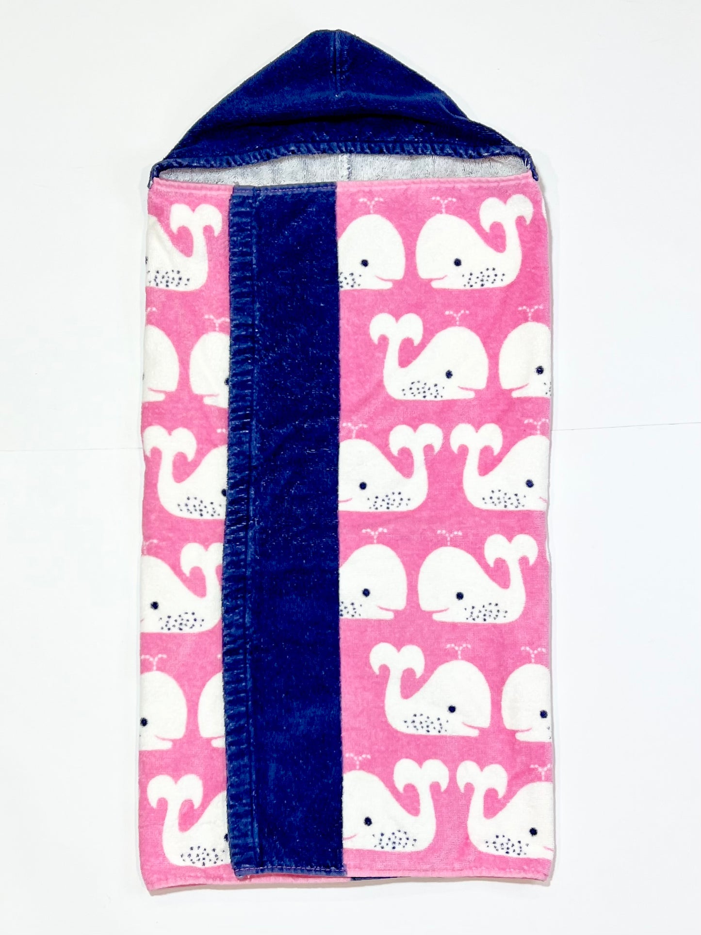 Whales hooded towel
