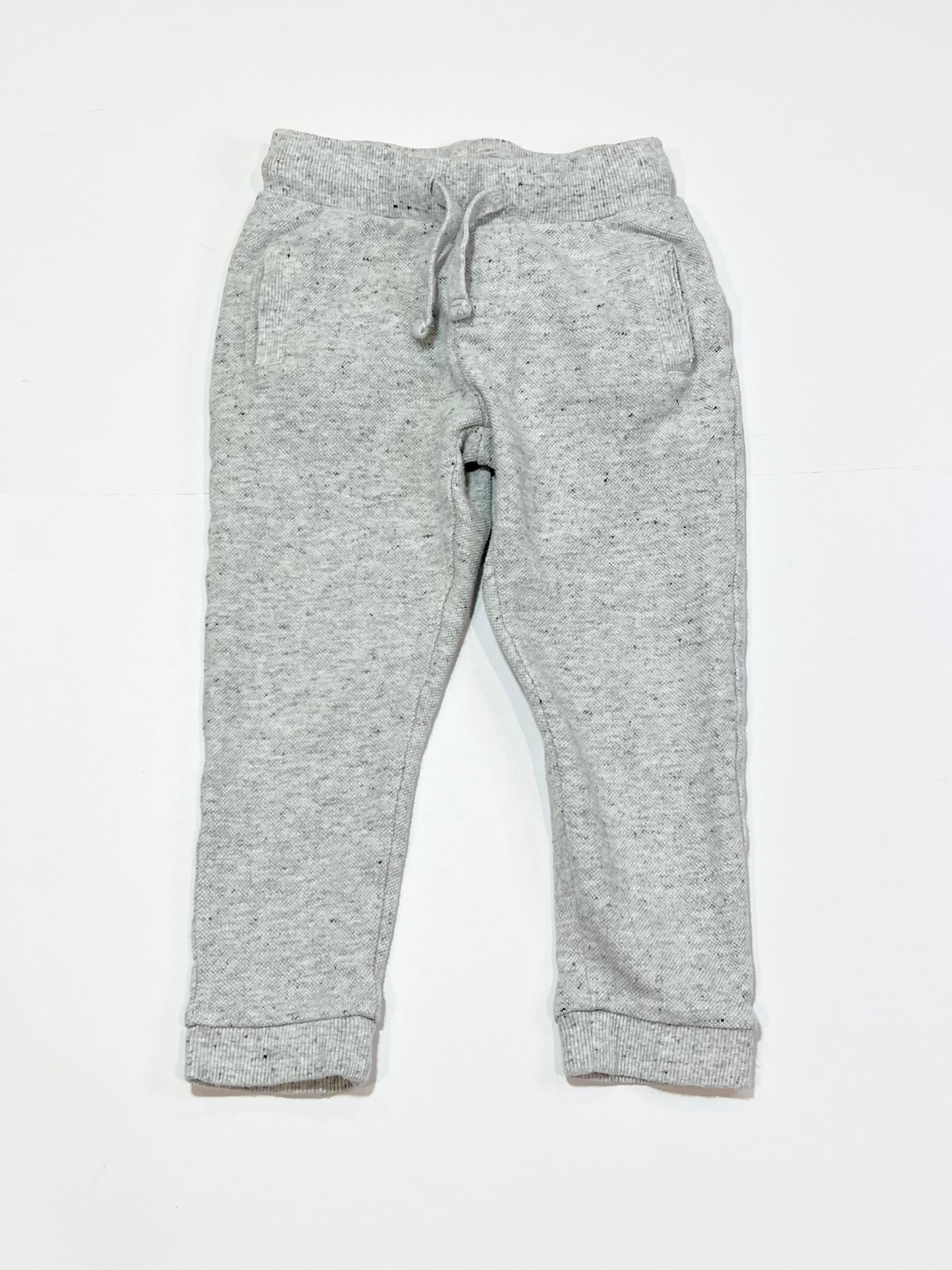 Grey woven trackies - Size 4