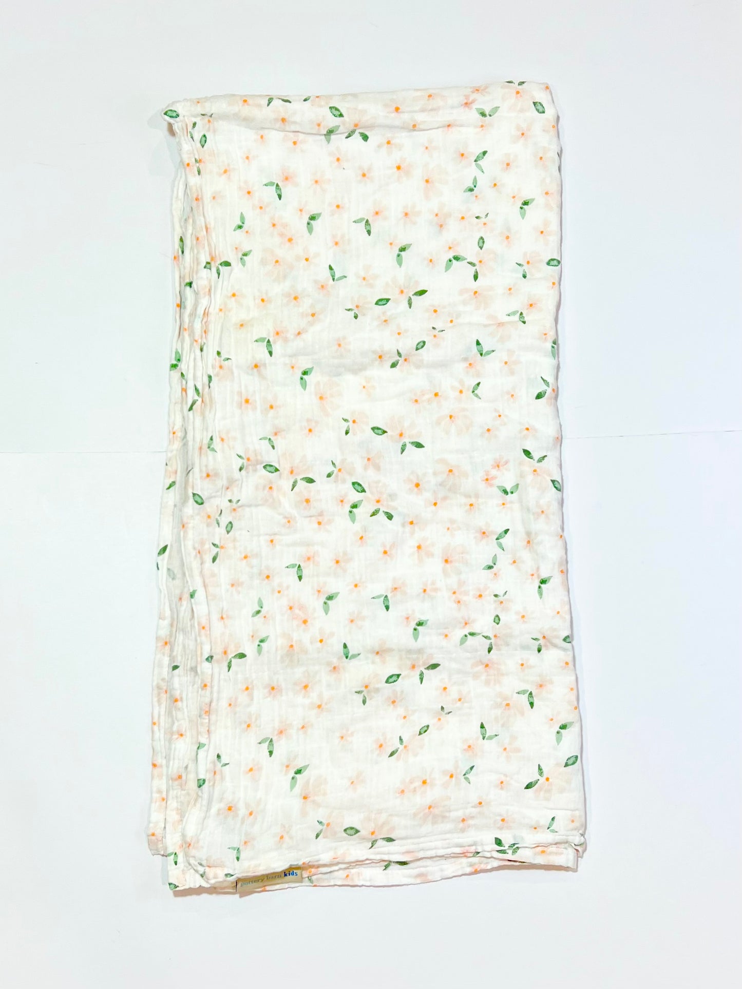 Pink floral muslin wrap