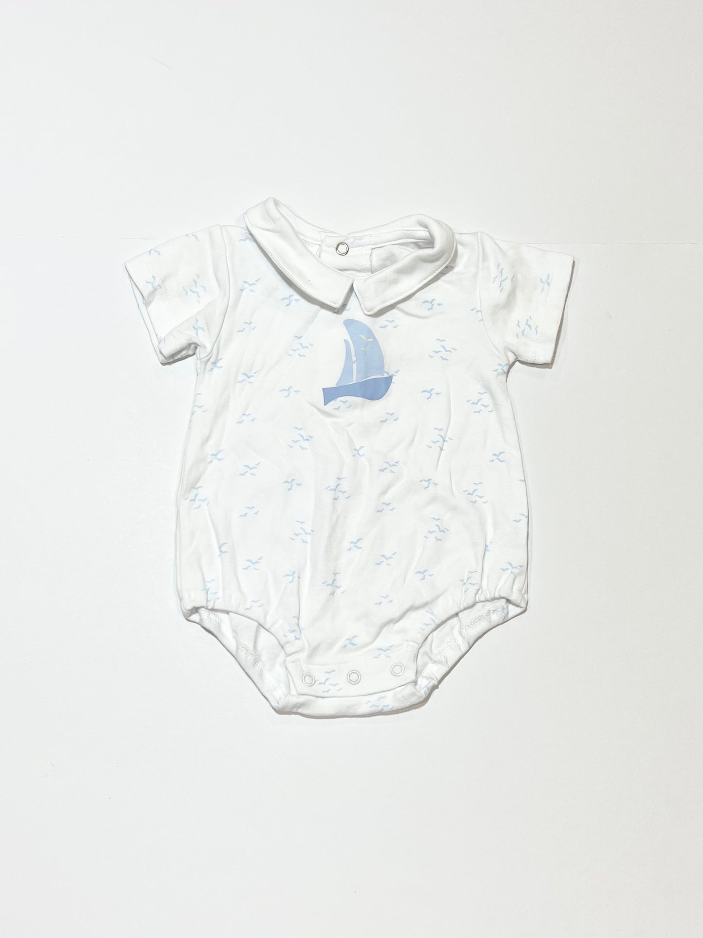 Sailboat collared bodysuit - Size 000