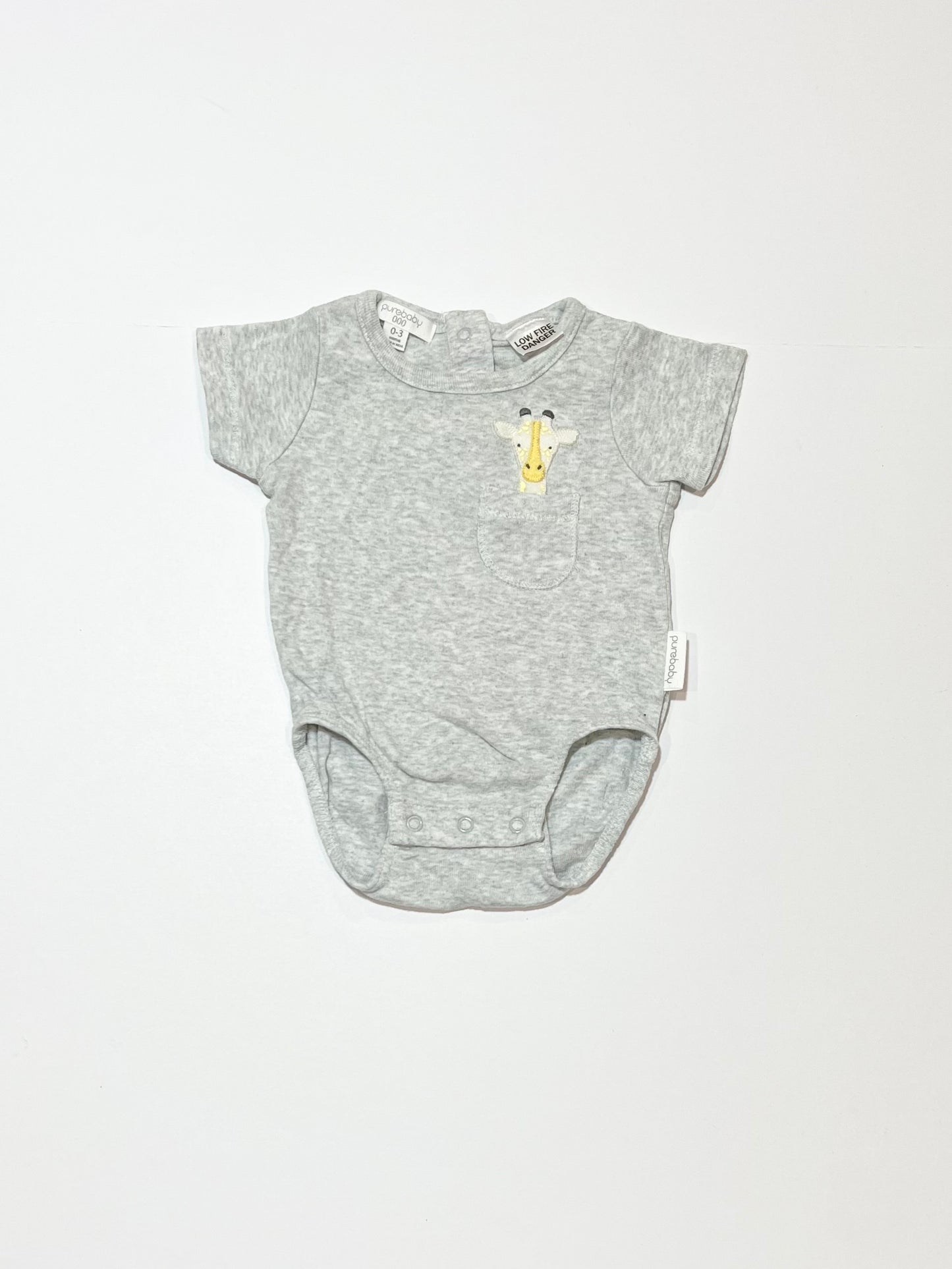 Grey giraffe bodysuit - Size 000