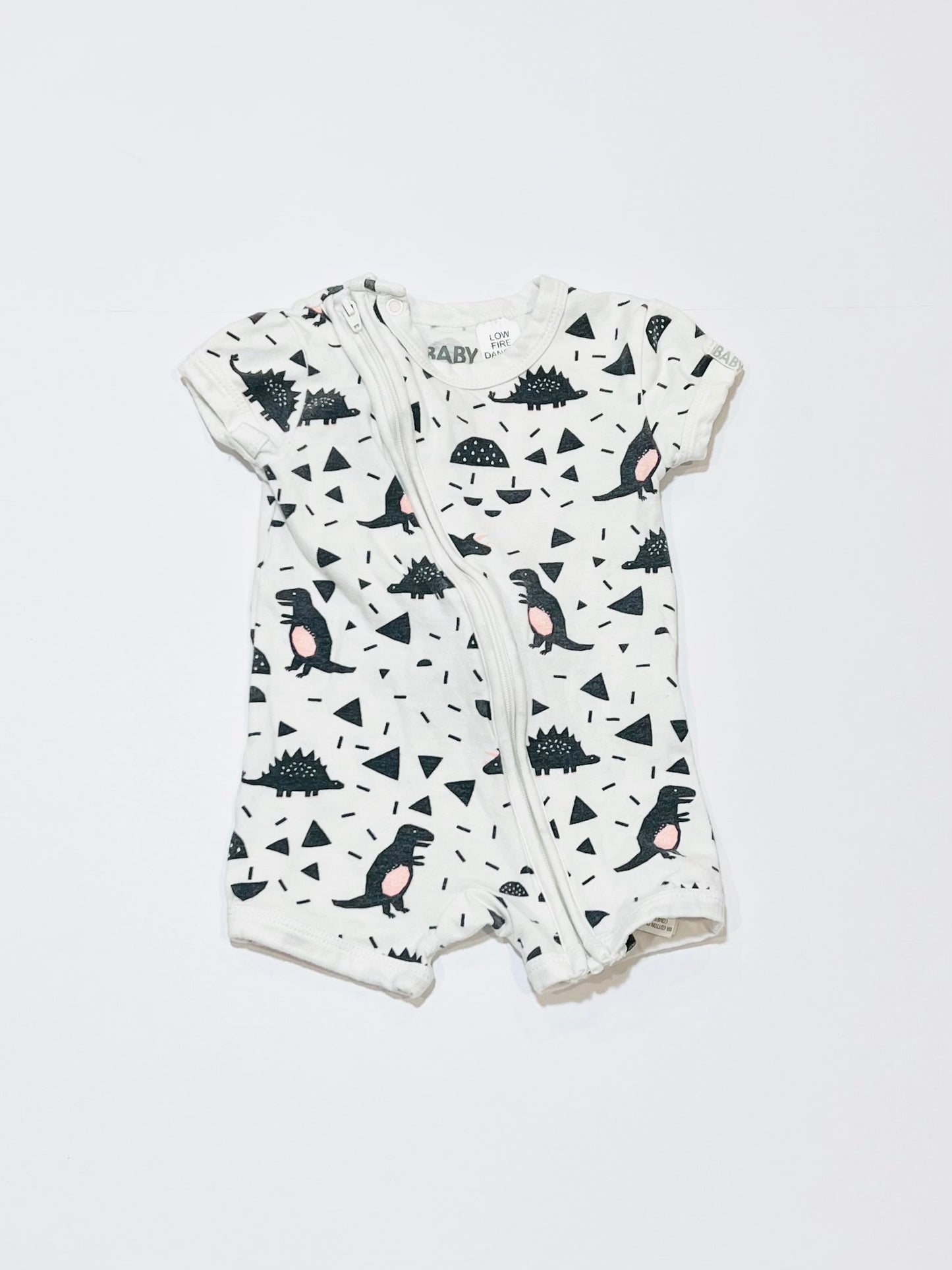 Dinosaur zip romper - Size 000