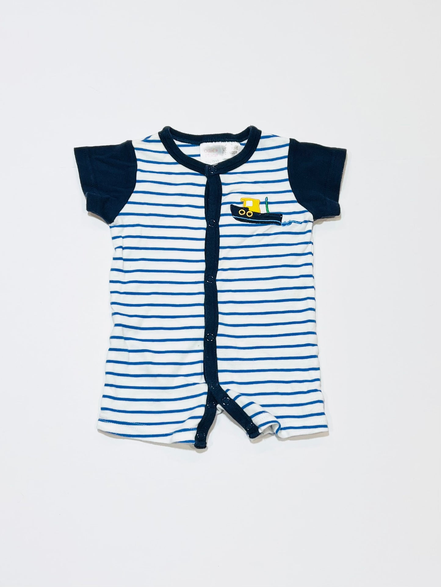 Striped boat romper - Size 000