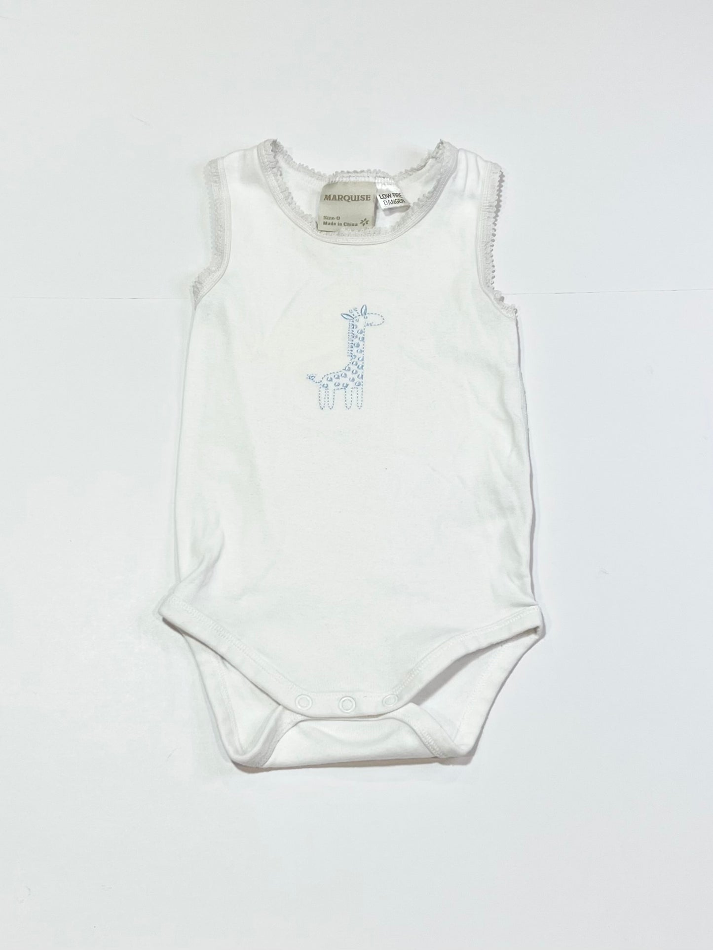 Blue giraffe bodysuit - Size 0