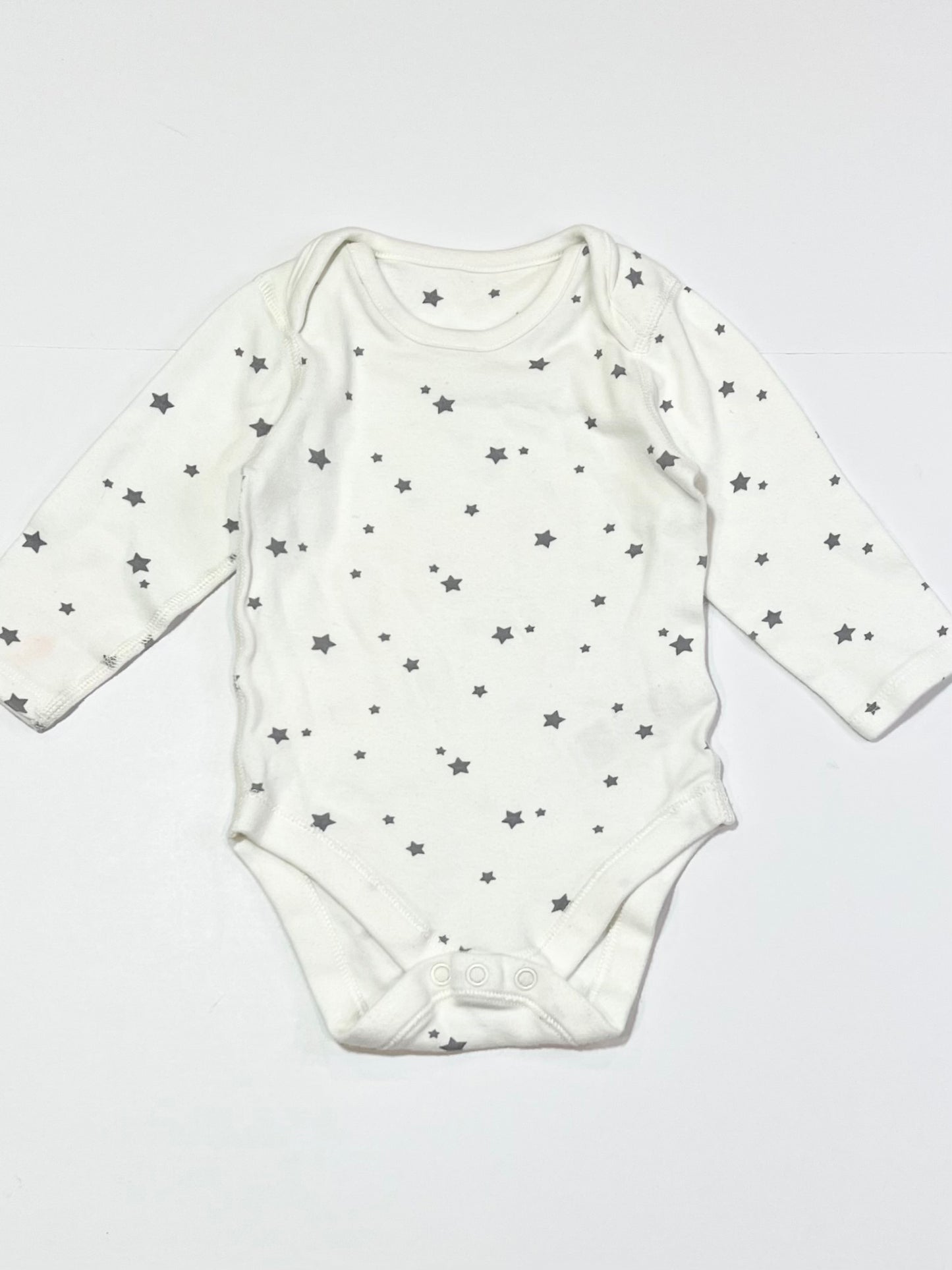 Grey stars bodysuit - Size 6-9 months