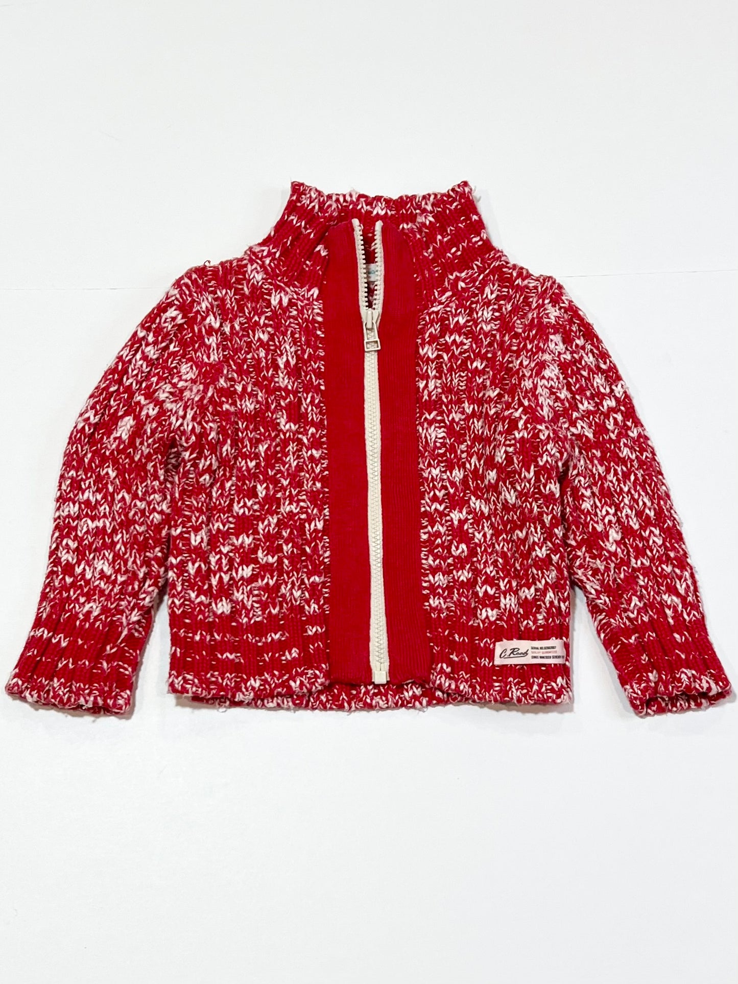 Red knit zip jacket - Size 0