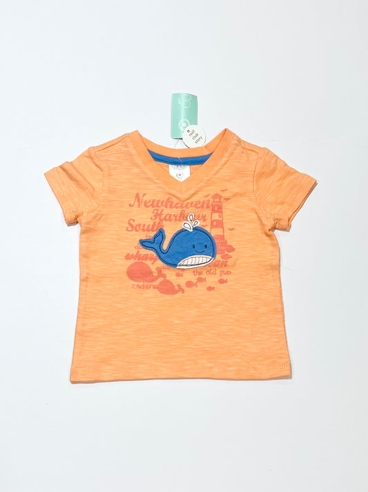 Orange whale tee brand new - Size 00