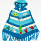 Blue knit poncho - Size 2