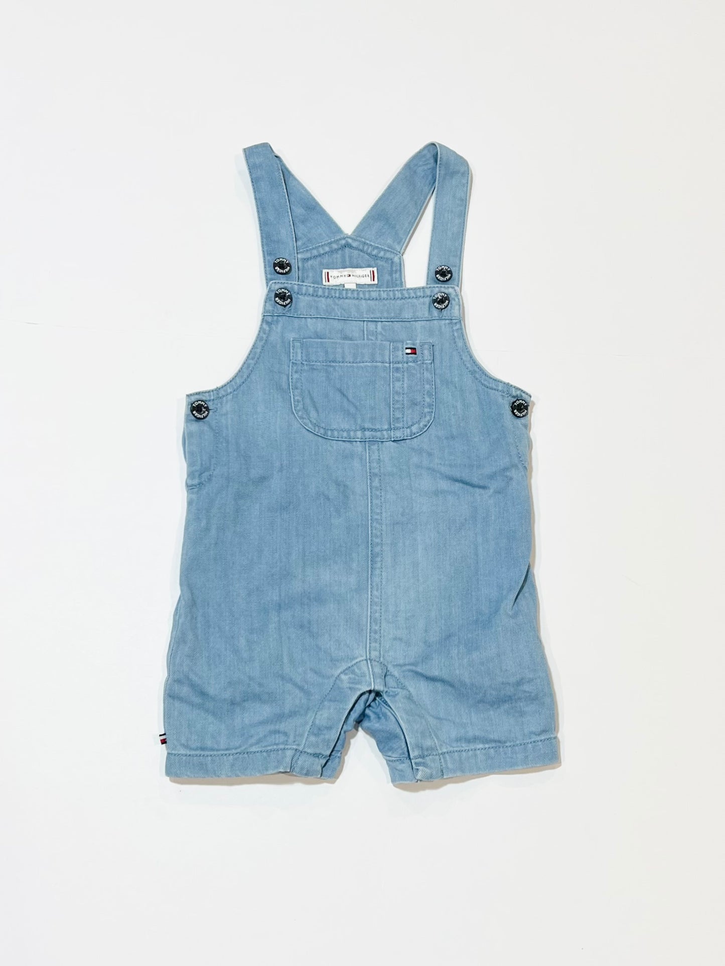 Soft blue overalls - Size 6-9 months