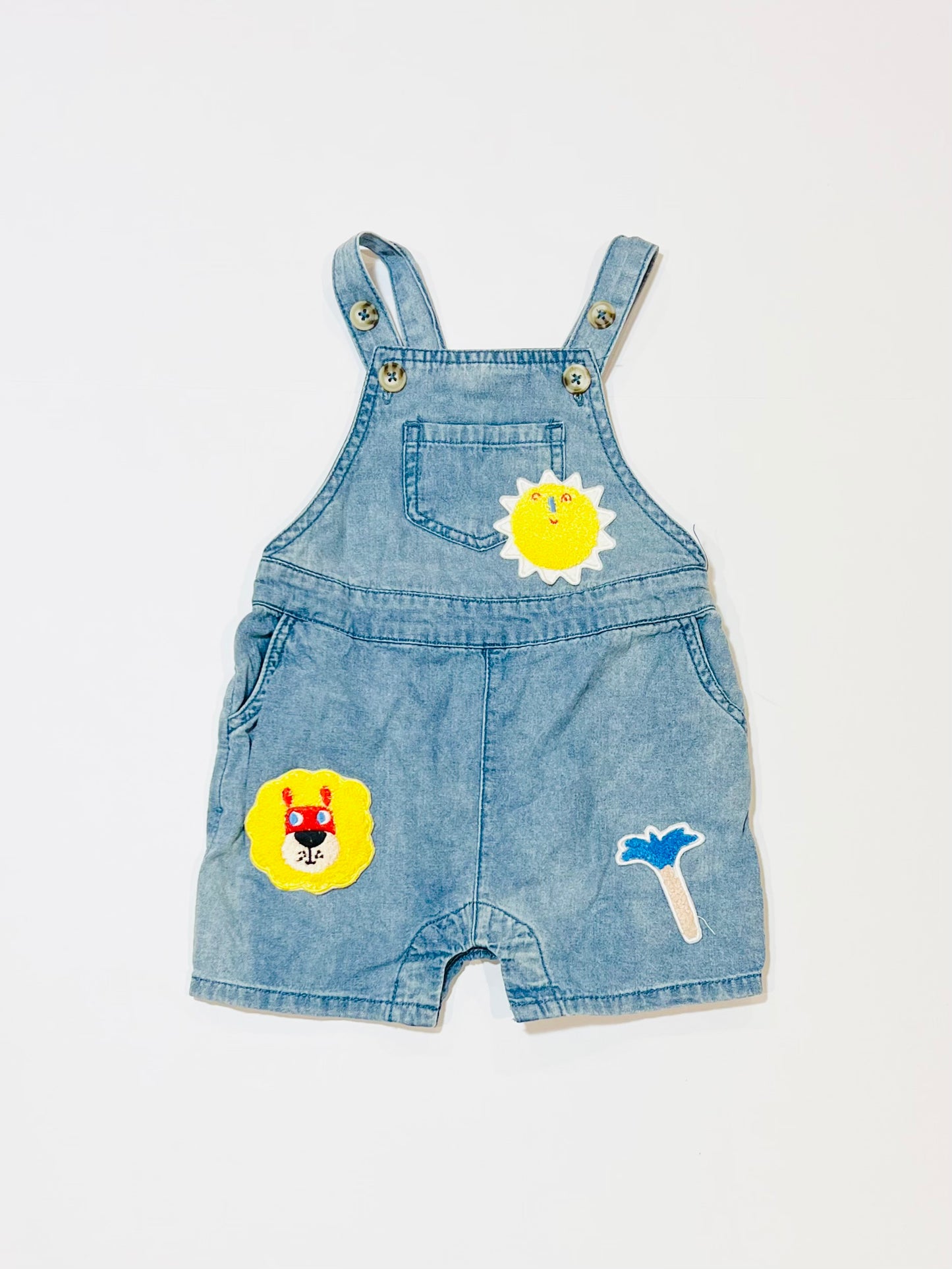 Denim applique overalls - Size 00
