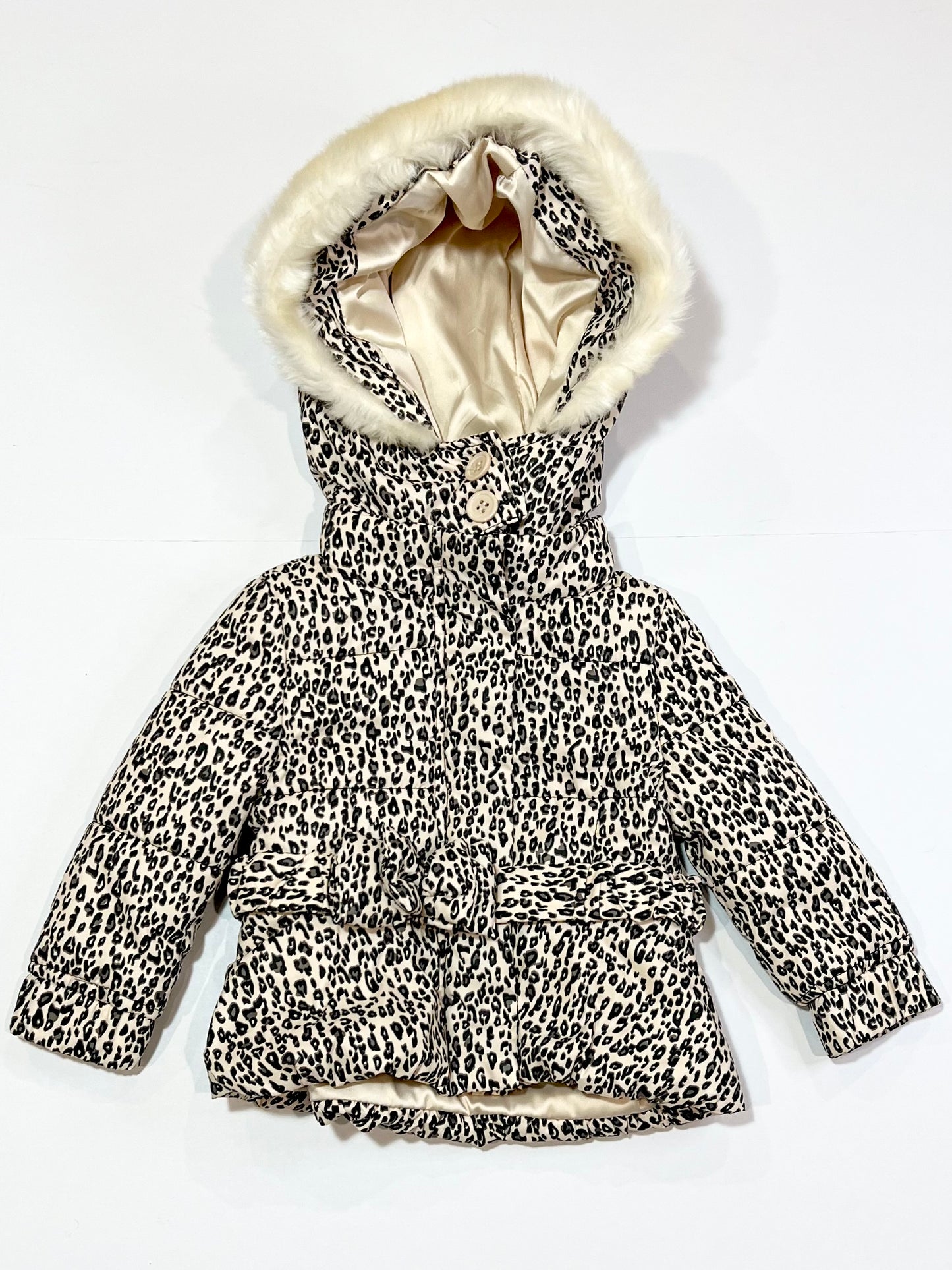 Animal print puffer jacket - Size 9-12 months