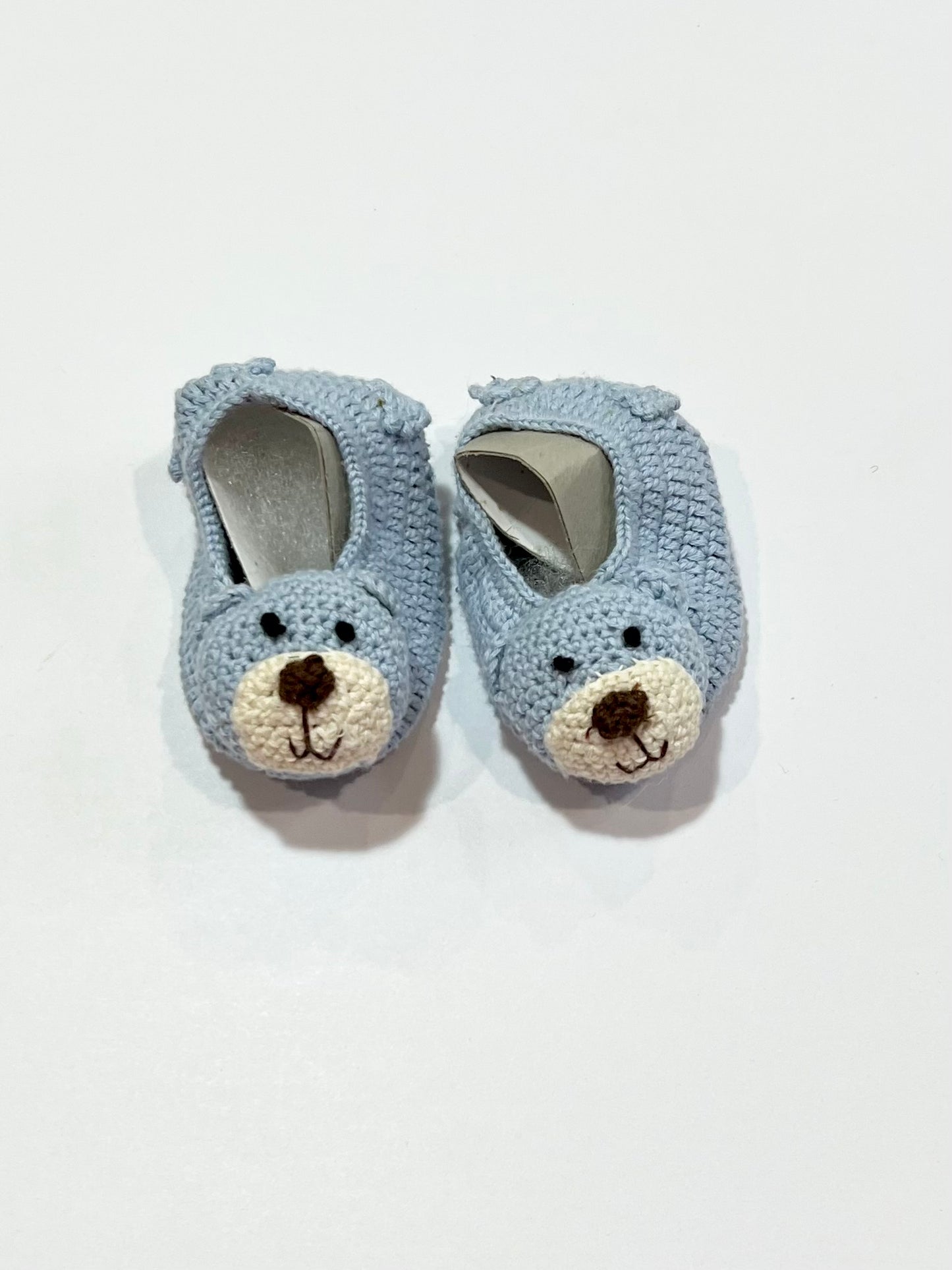 Blue bear booties brand new - Size 0-6 months