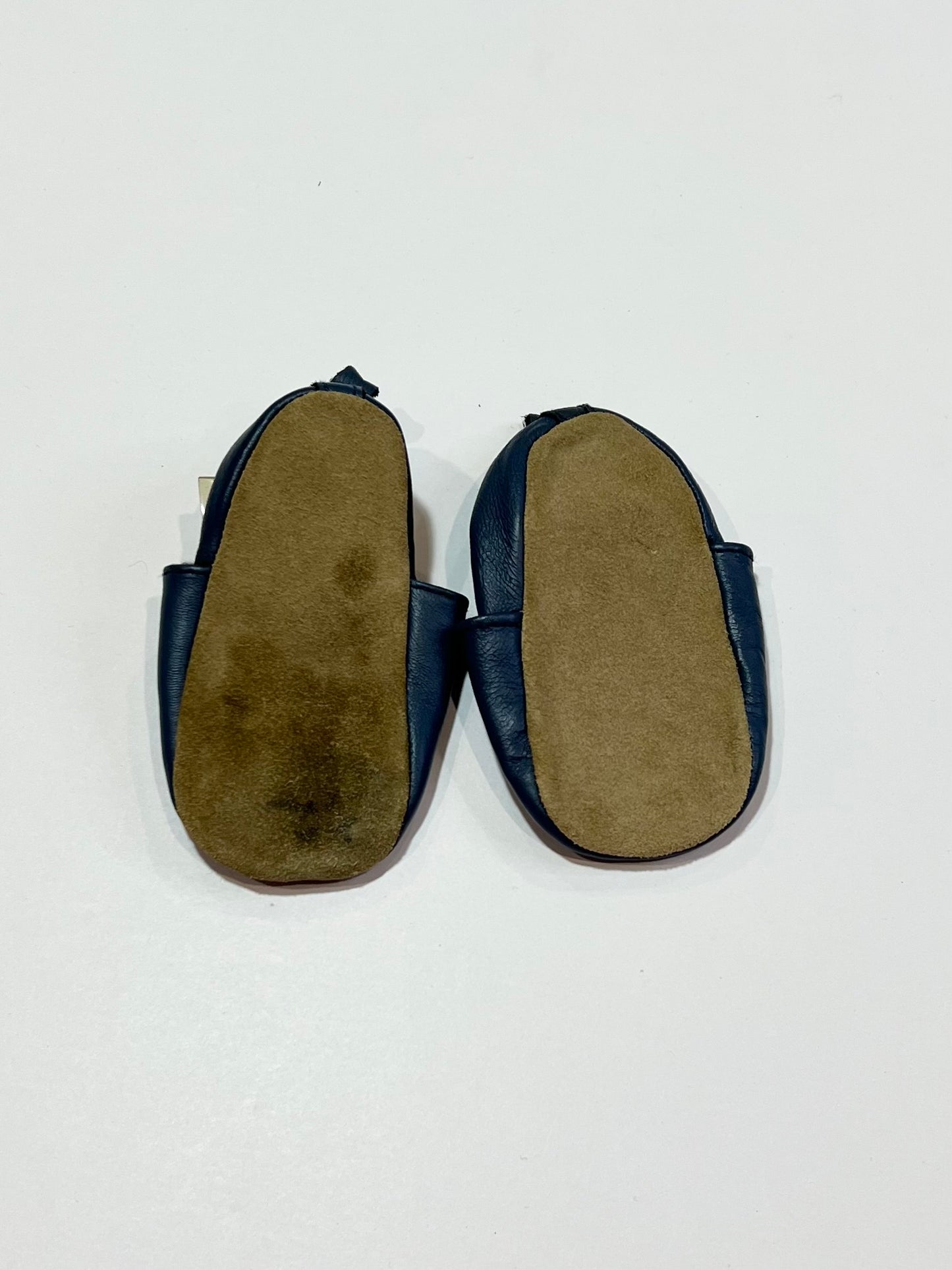 Leather pre-walkers - Size 6-12 months