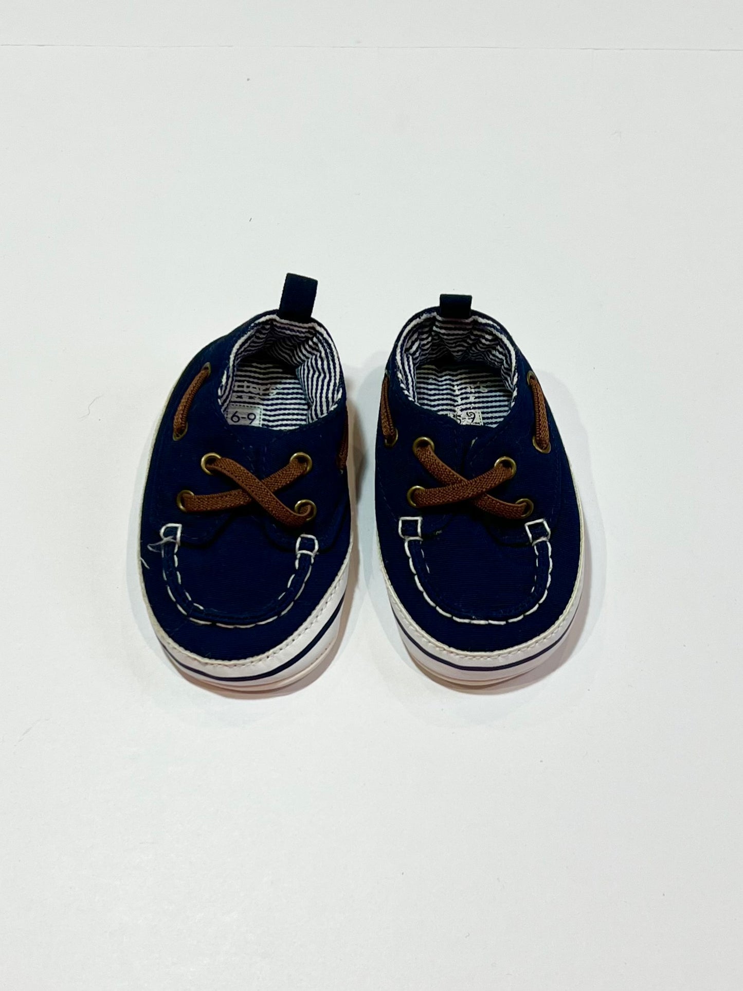 Navy pram shoes - Size 6-9 months