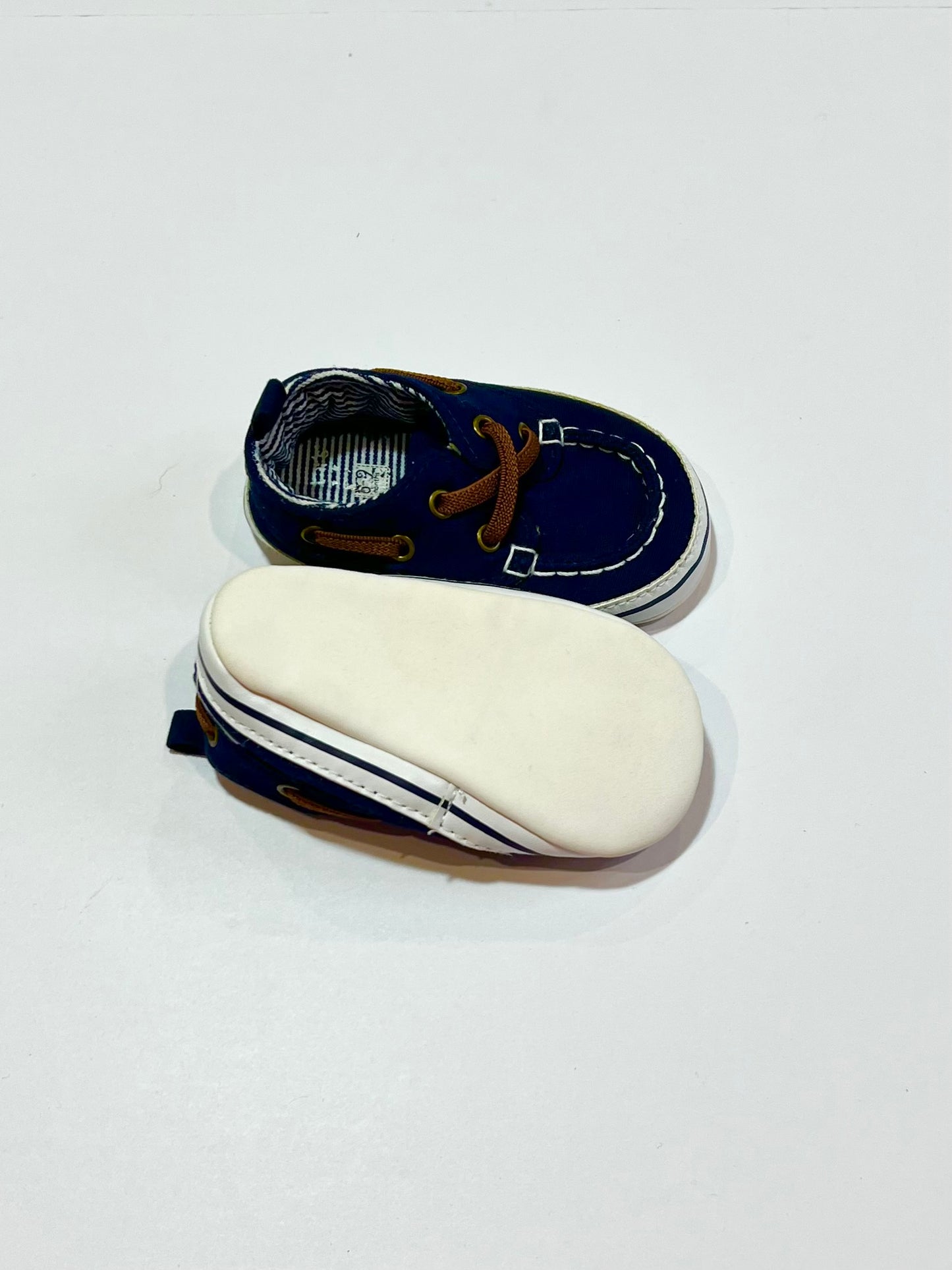 Navy pram shoes - Size 6-9 months