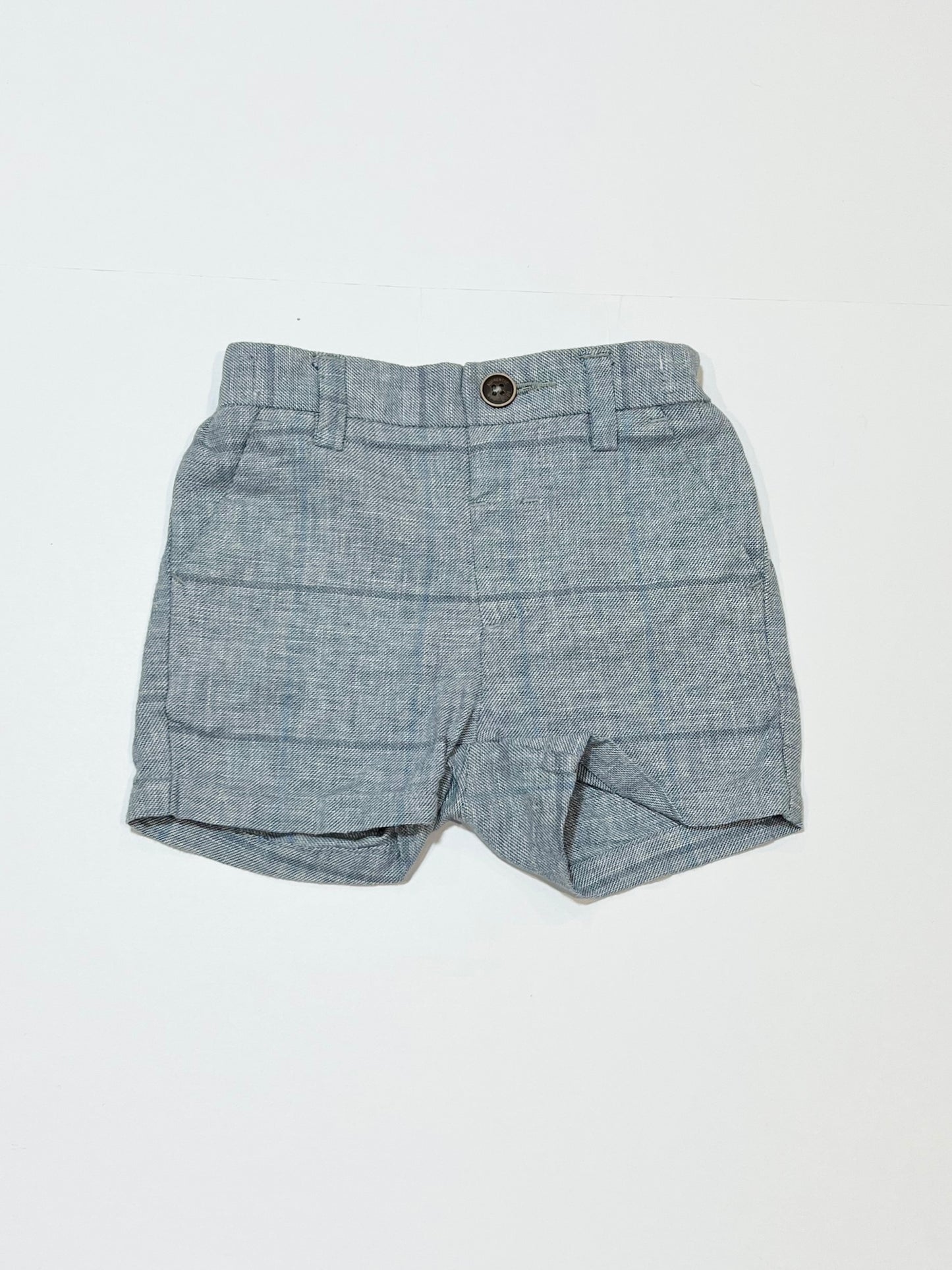 Linen blend shorts - Size 6-9 months