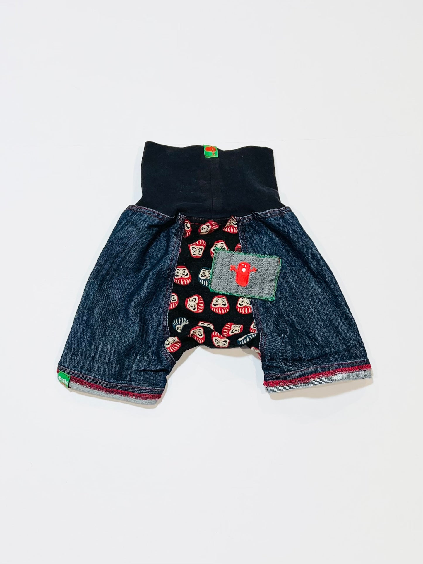 Denim patch shorts - Size 6-15 months
