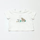White animals tee - Size 6-9 months