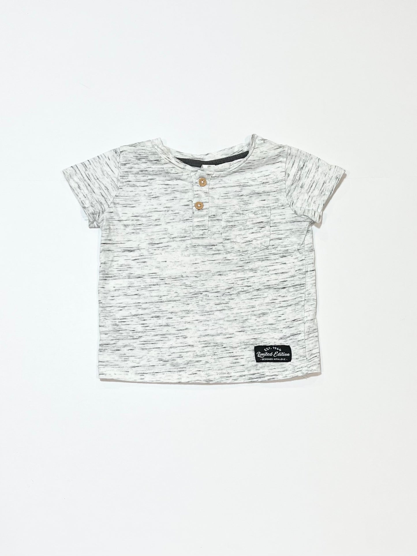 Grey henley tee - Size 0