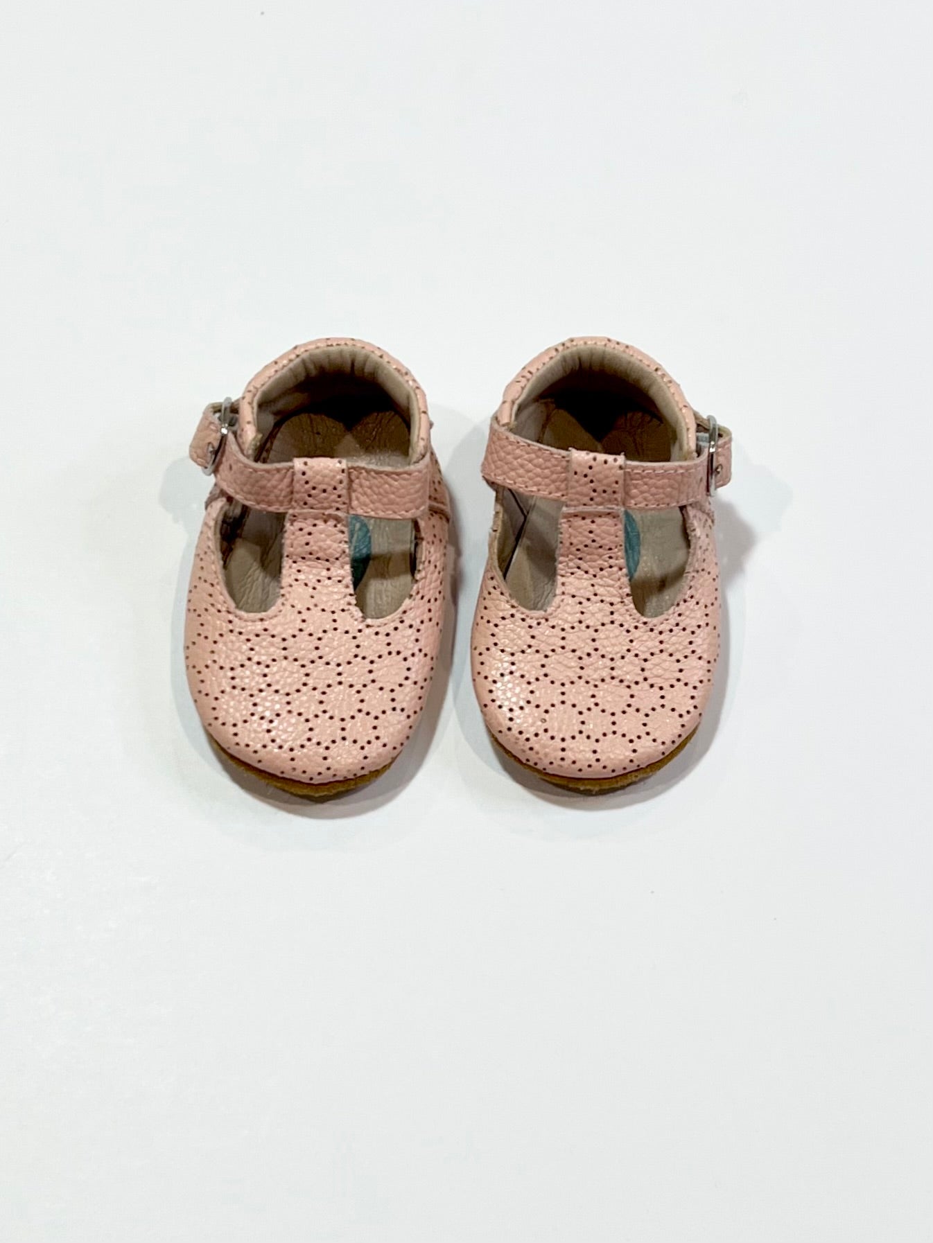 Soft leather T-bar shoes - Size 6-12 months