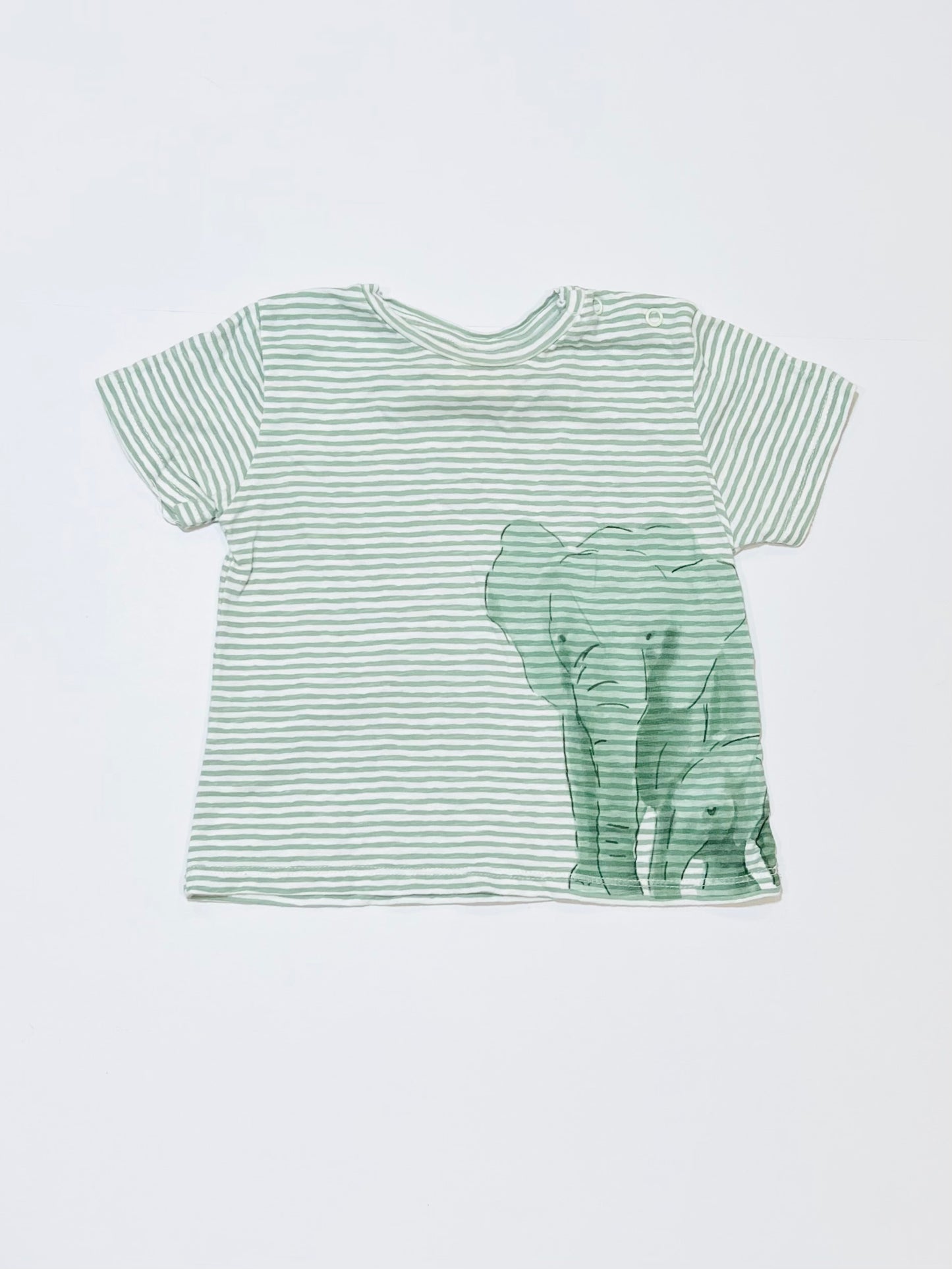 Striped elephant tee - Size 9-12 months