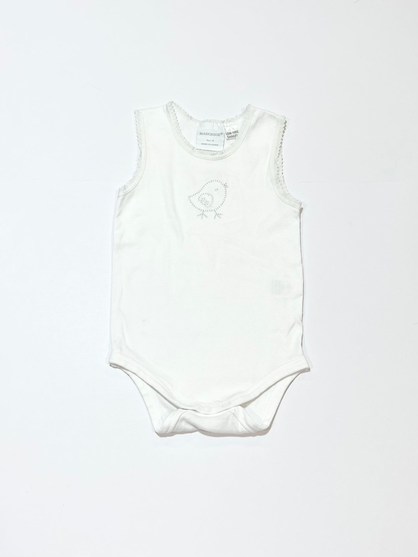 Lace trim chick bodysuit - Size 0