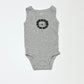 Grey lion bodysuit - Size 6-9 months