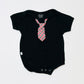 Black tie bodysuit - Size 9-12 months