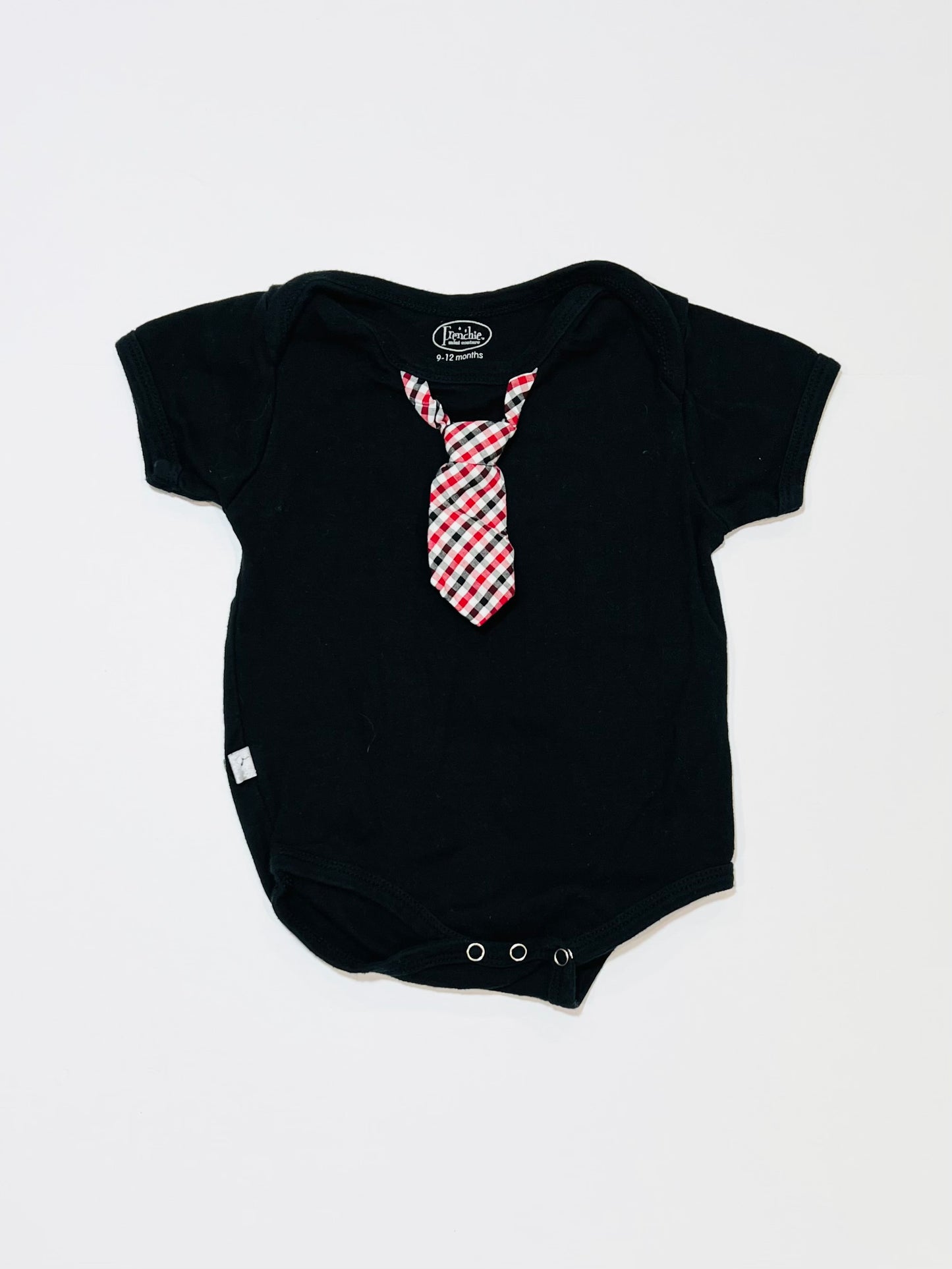 Black tie bodysuit - Size 9-12 months