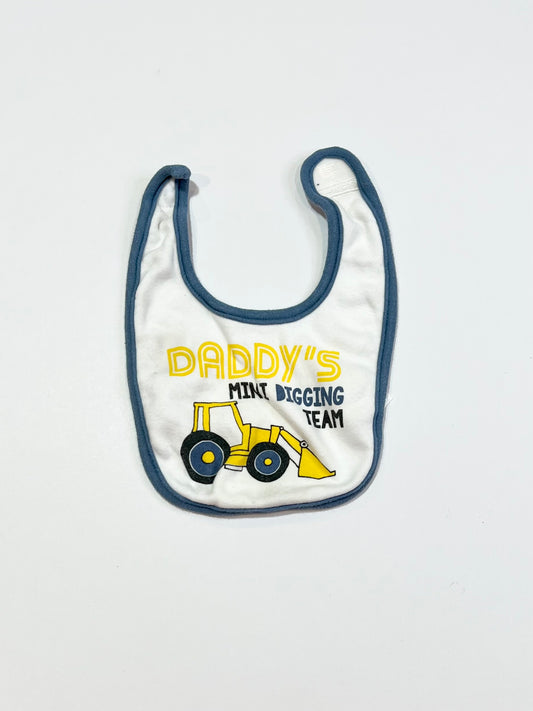 Digger bib - Size newborn