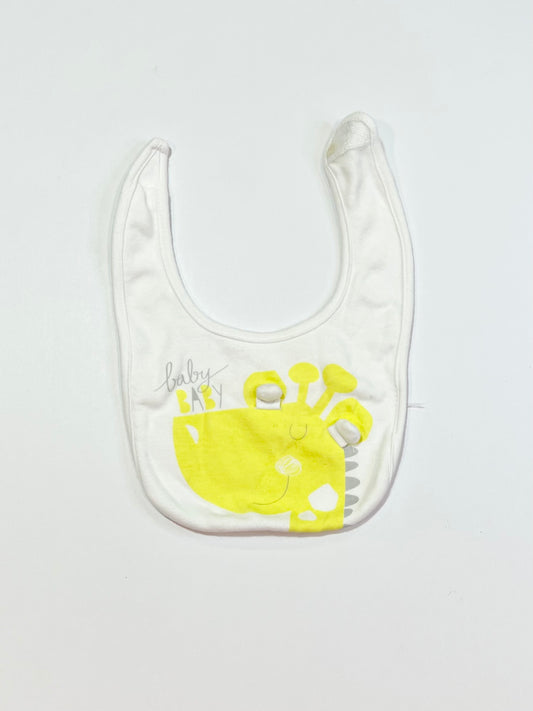 Yellow giraffe bib - One size