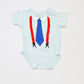 Blue tie bodysuit - Size 0