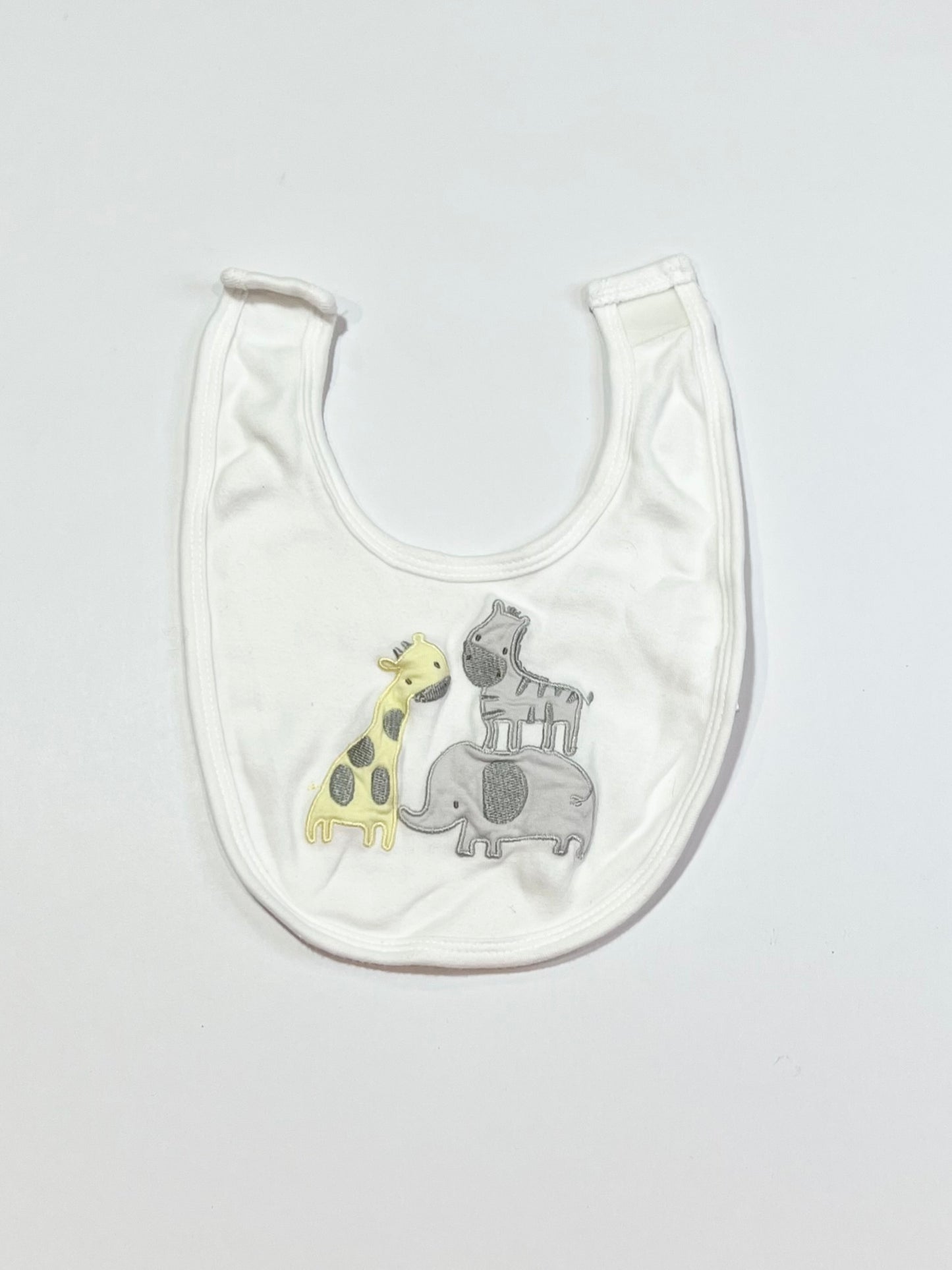 Animals bib - Size 0-3 months