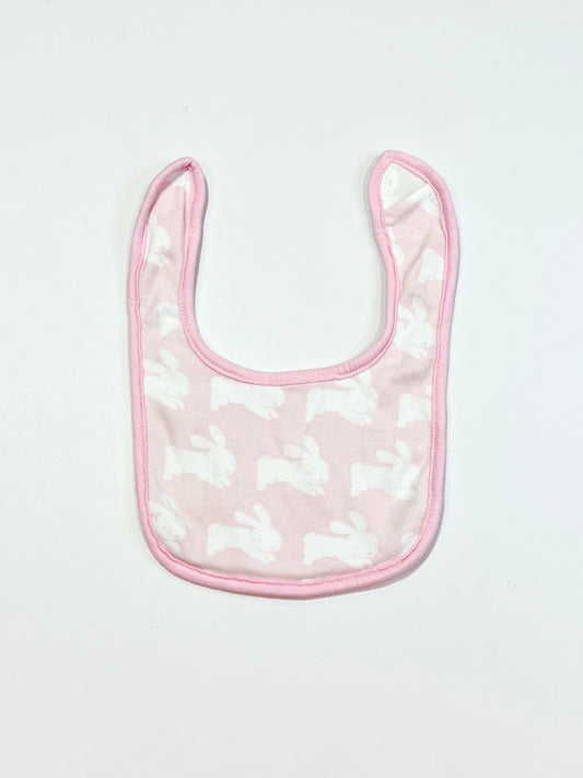 Pink bunny bib - One size