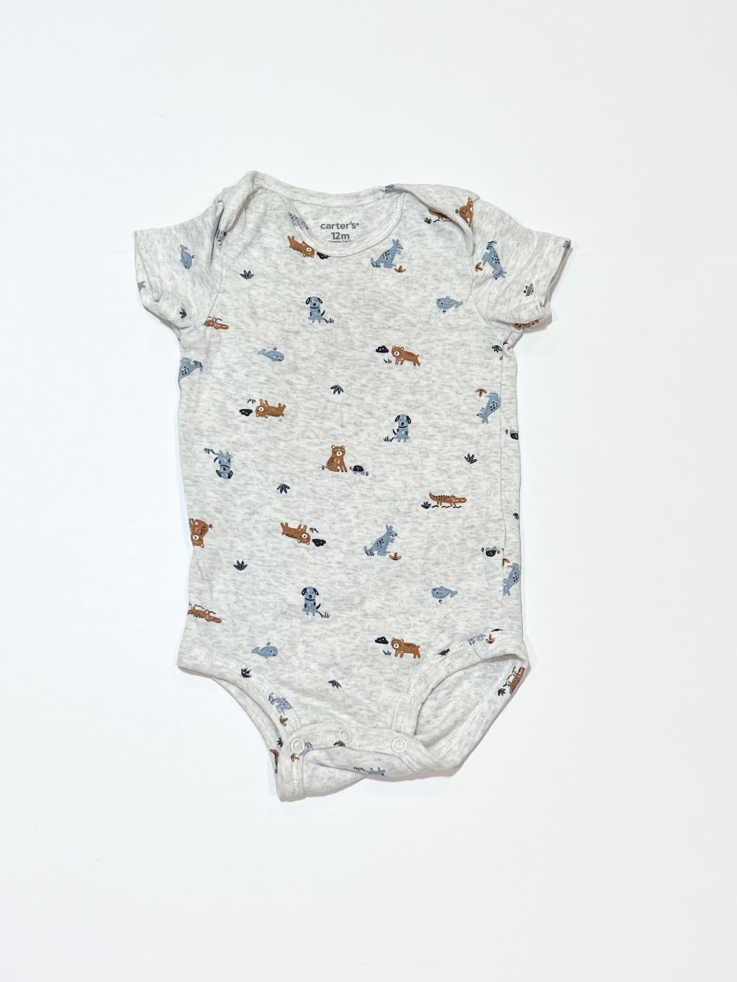 Grey animals bodysuit - Size 9-12 months