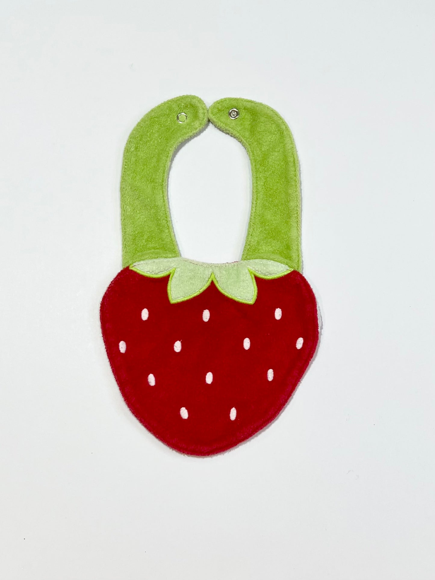 Terry strawberry bib - One size