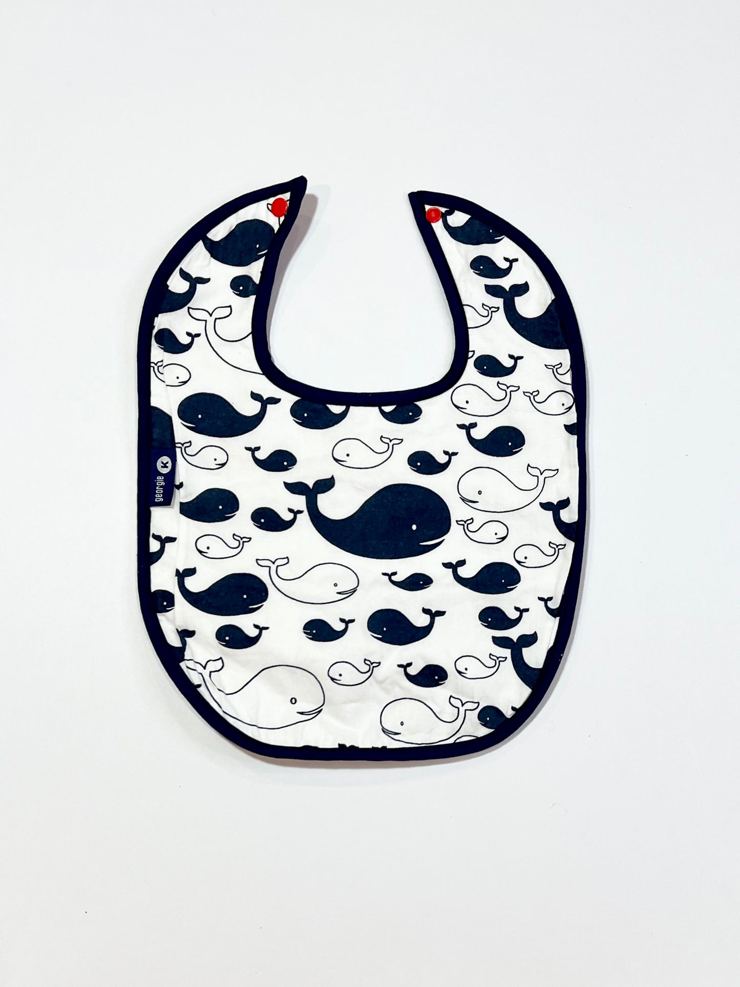 Navy whales bib - One size